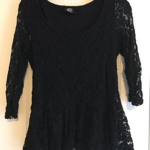 Adorable black lace top